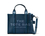 The leather tote bag mediano azul